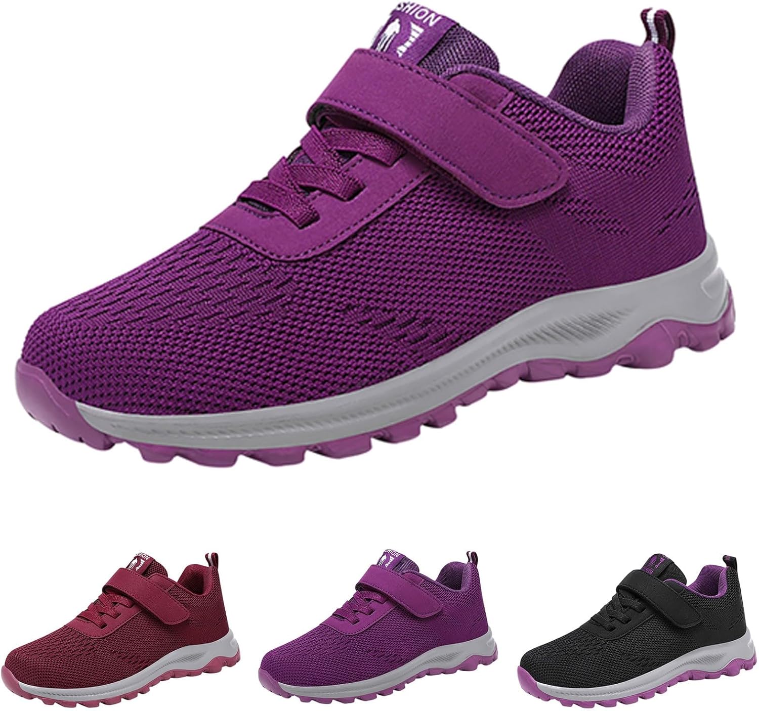 Sportschuhe Frauen Wanderschuhe wasserdichte grobe Sohle Freizeitschuhe Plattform Running Schuhe Stoff Atmungsfreie Trainer für Trekking -Training breite Sportschuhe Orthopädische Schuhe Fitnesstrainer Fitness Trainer – Bild 5