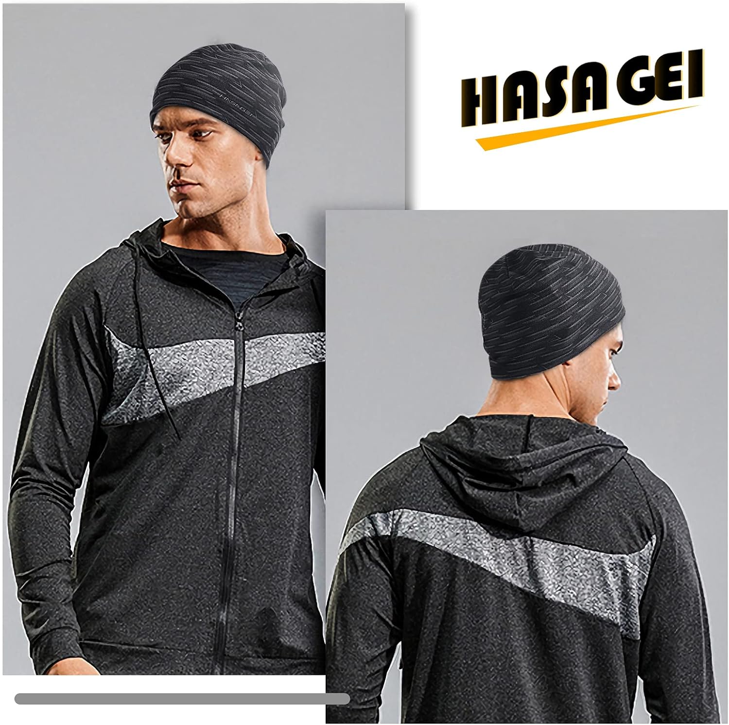 Hasagei Running Hut Männer Frauen Radsporthut unter Helm Mütze Kaltes Saison warmer Sporthut Antistatische gedruckte Hut für Freizeitaktivitäten Jogging Travel Ski Mountaining Radsport – Bild 7