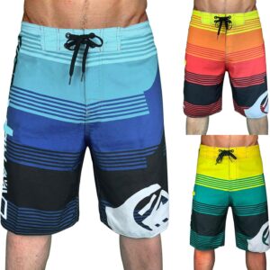 Generisch Beach Shorts Herren Schnelltrocknend Badeshorts Elastische Taille Strand Shorts Kurze Hosen Hawaii Strandshorts Herrenshorts Regular Fit Sommer Freizeitshorts mit Gummizug und Taschen