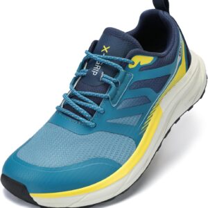 Kricely Running Shoes Herren Wide Toe Box Trail Running Shoes Running Schuhe Trekkingschuhe Trainer Leichte Sportschuhe Outdoor -Schuhe bequeme Fitnessschuhe