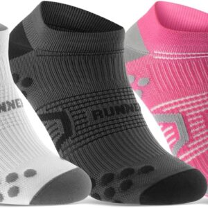 Kurze Laufsocken für Männer und Frauen (3 Paar) Sneaker -Sportsocken atmungsaktive Laufsocken