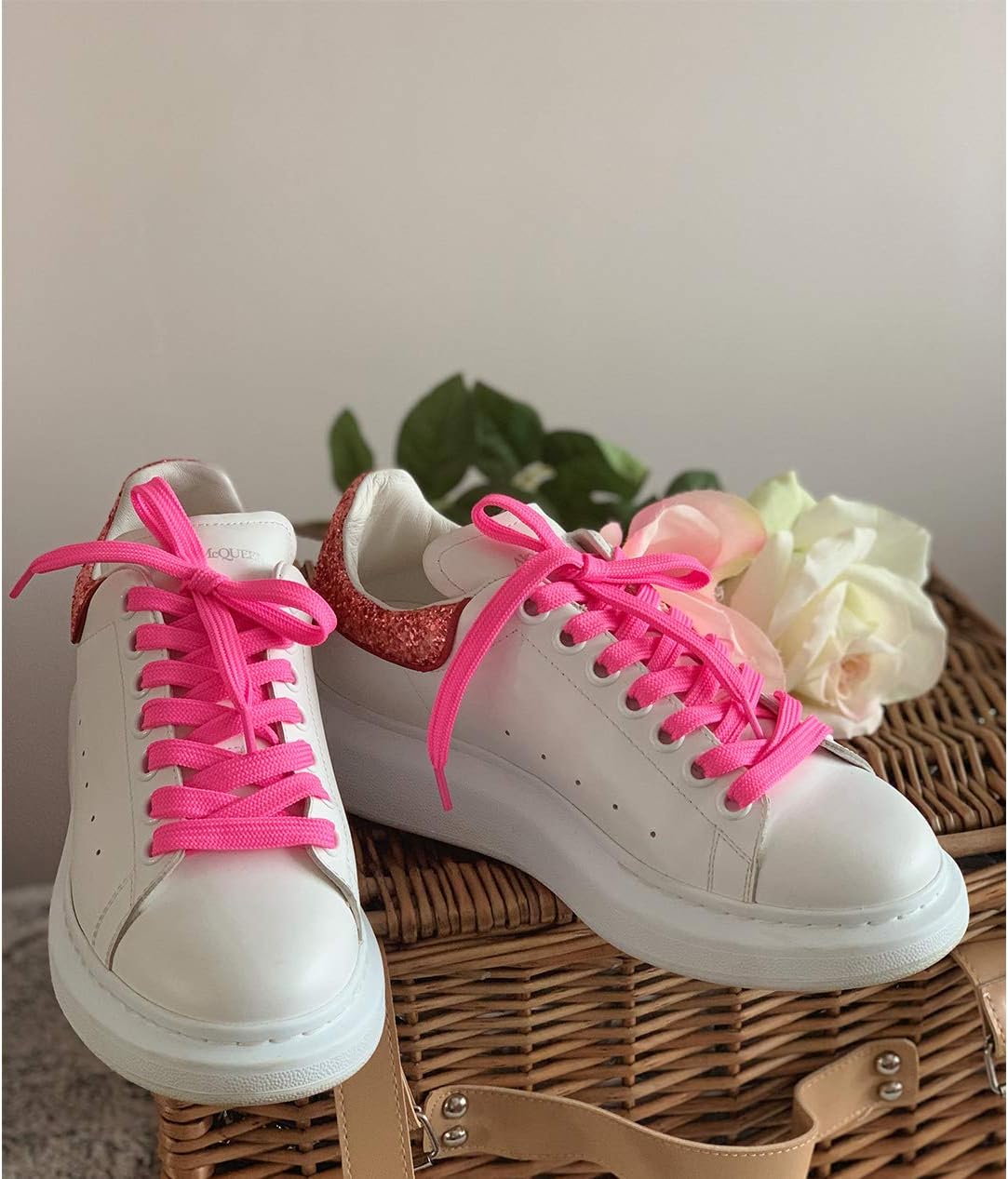 Flat Sneaker Shoelaces Neon Pink Idealer Ersatz für Erwachsene oder Kinder Trainer Sportschuhe Tanzschuhe Stiefel Shoelaces – Bild 3