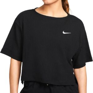Nike Sportswear Damen Rib Jersey Shirt xs, schwarz