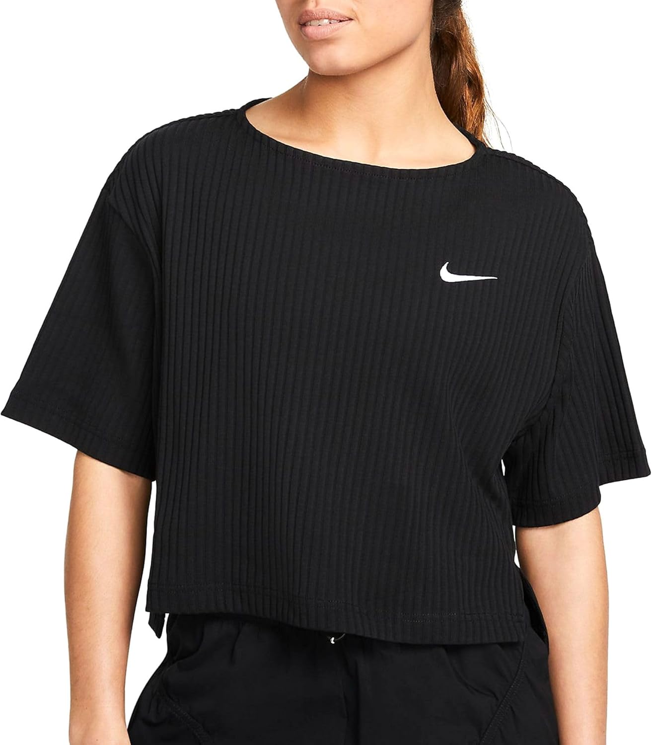 Nike Sportswear Damen Rib Jersey Shirt xs, schwarz