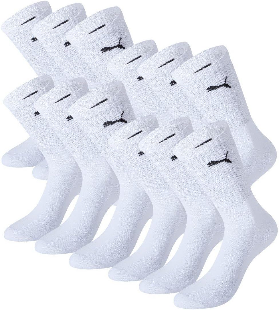 Puma Unisex Crew Socken Sportsocken mit Terry Einzelpackung von 12 Marine 321-43/46, Marine, Marine – Bild 4