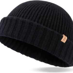 Top-Ex XL/XXL 100% Merino Wollfischer Beanie Trawler Beanie Männer Frauen Winterhut Strick Hut