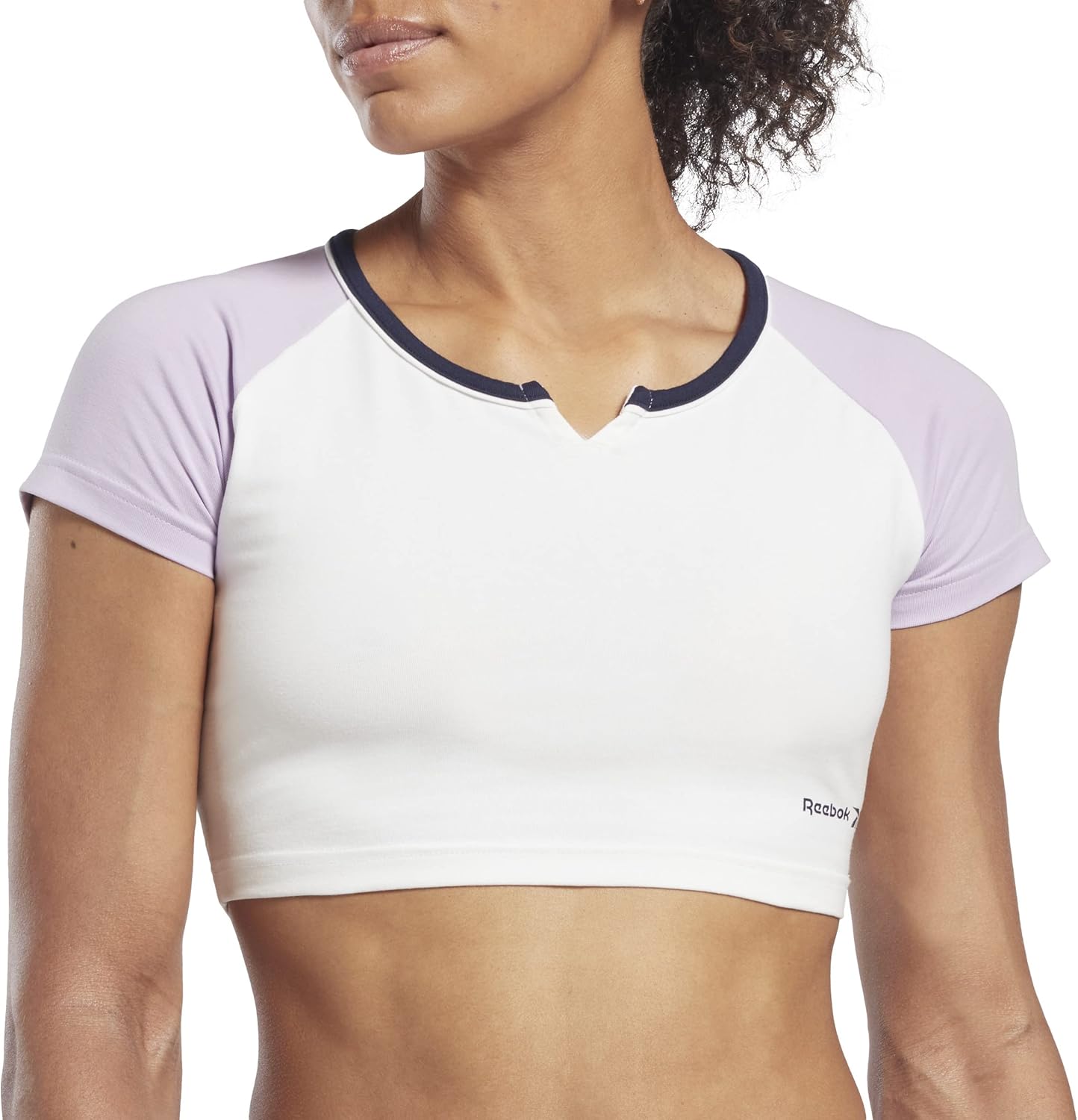 Reebok Damen Identity Crop T-Shirt, Weiß, XL, Weiß, groß – Bild 6
