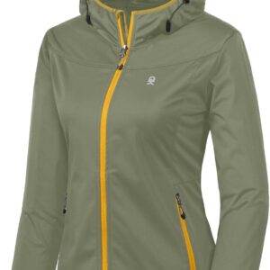 Little Esel Andy Damen Leicht mit Kapuze mit Kapuze-Weichschalenjacke zum Laufen, Wandern, winddichtem und wasserabweisend