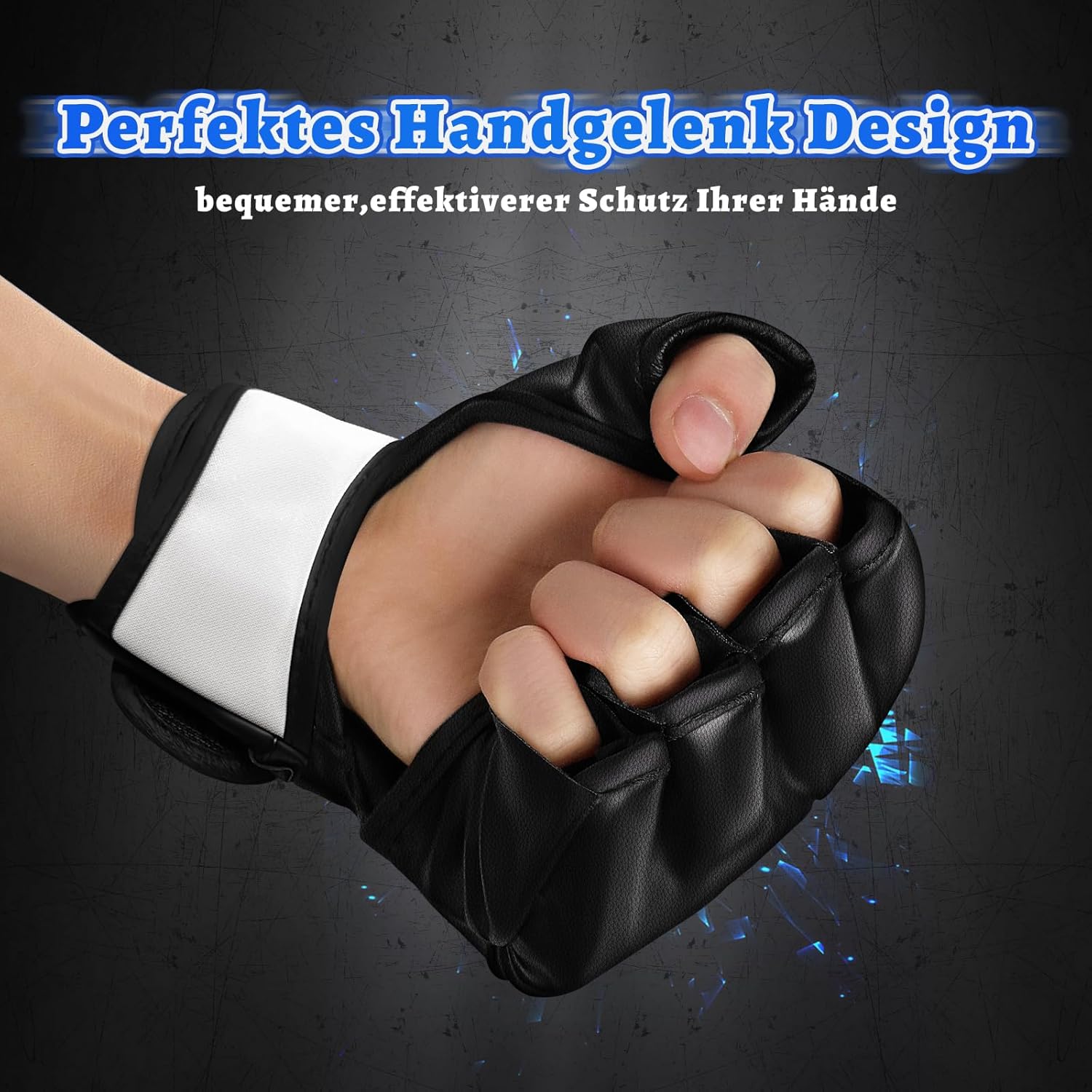 Zosudull -Boxhandschuhe für Männer und Frauen, Boxtrainingshandschuhe, ideal zum Boxen, Kickboxen, gemischte Kampfkünste, Thai, MMA, Kriegstraining usw. m – Bild 5