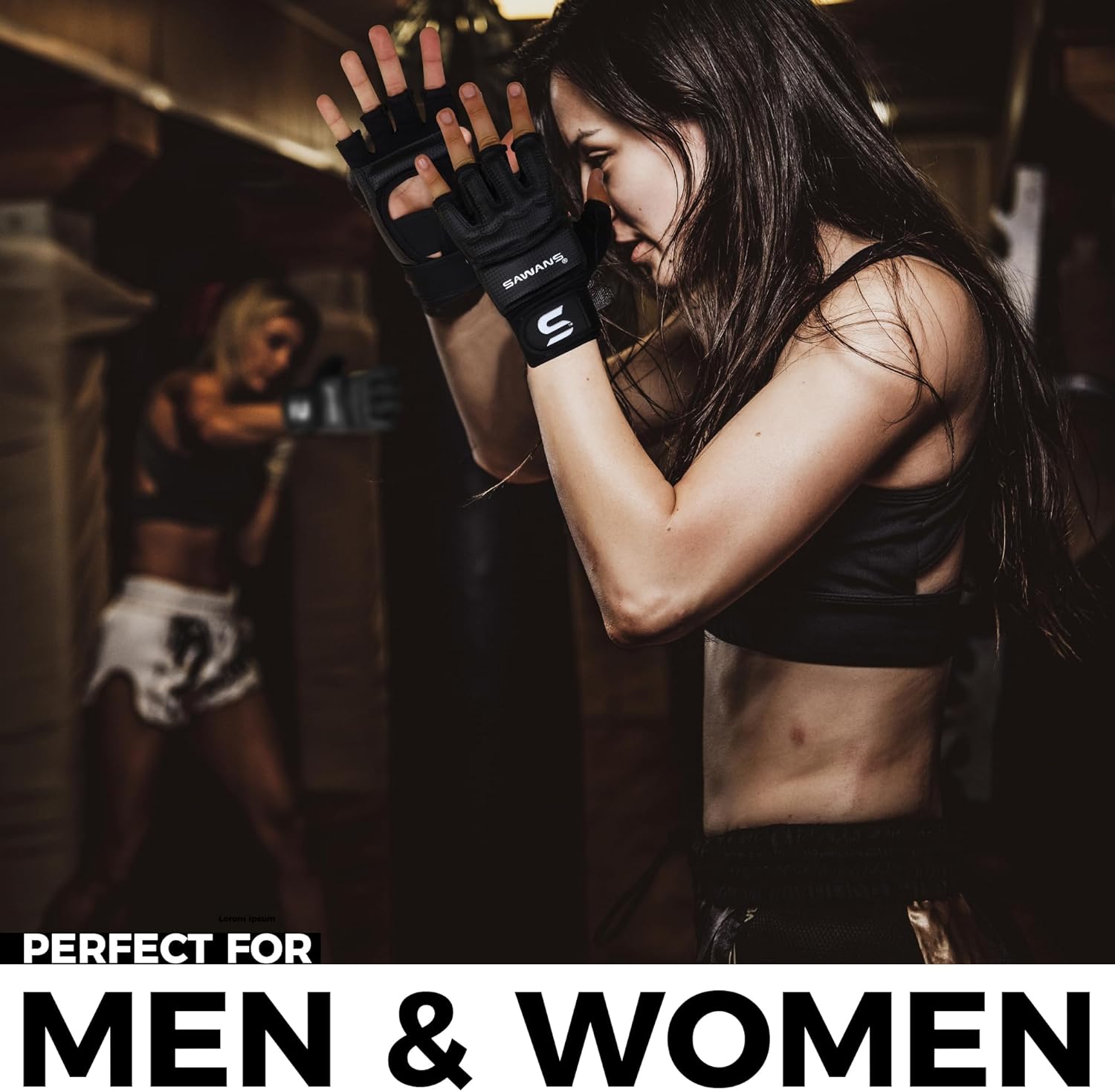 Sawans Boxhandschuhe für Männer Frauen Boxhandhandschuhe Grappling Handschuhe Karate Leichtes Taekwondo Halfinger Kickboxing Sparring Martial Arts Muay Thai – Bild 7