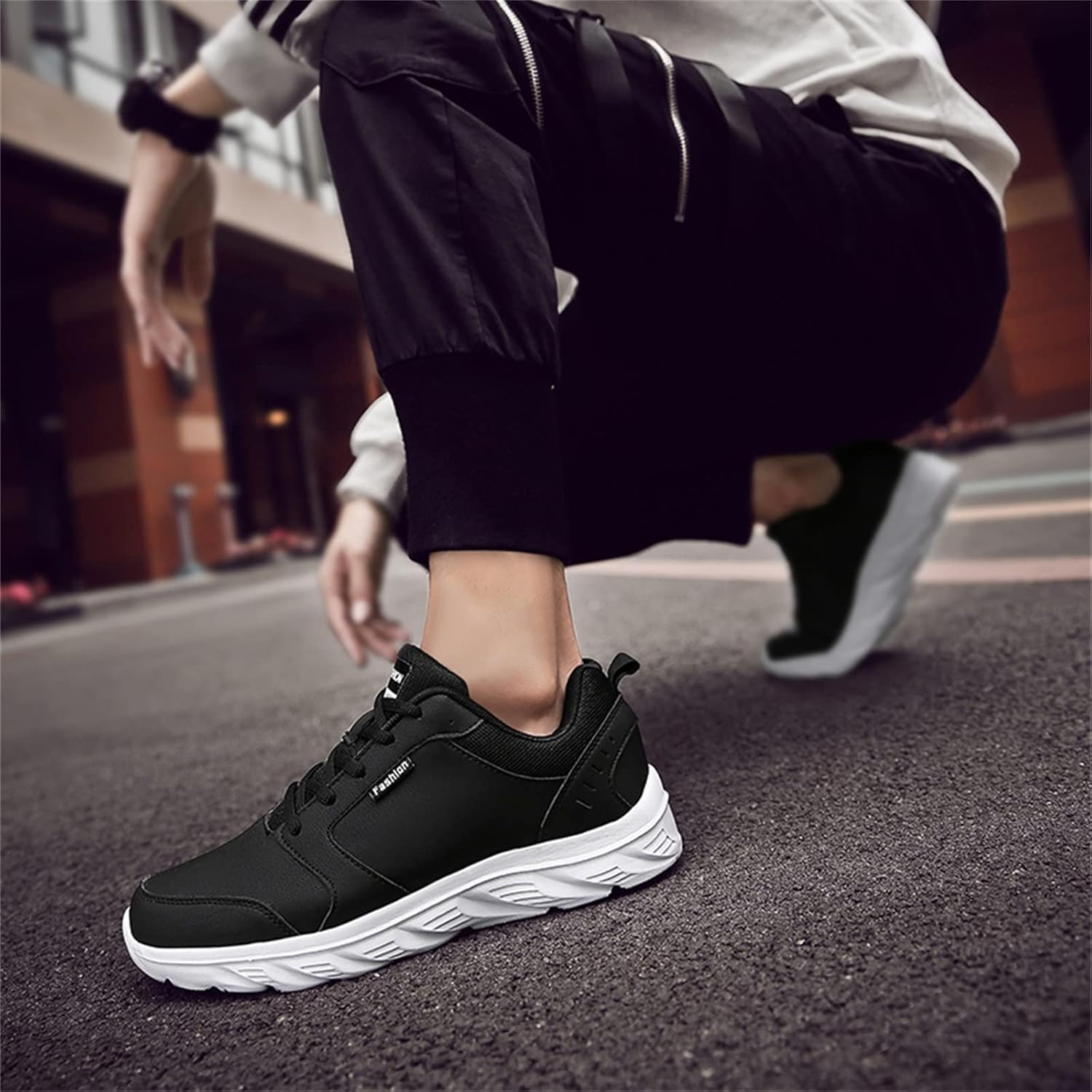 Vejtmcc Herren Jogging-Schuhe, Wanderschuhe, Laufschuhe, Trainer, rutschfeste Gummi-Sohlen, Polsterung, Luftkissen, bequem – Bild 6