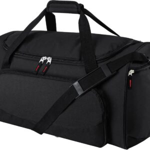 Castura 55L Fitnessbeutel Sport Tasche Tasche Große Reisetaschen Wochenendbeutel über Nacht Tasche für Männer und Frauen mit Schultergurt falten für Fitnesssportreisen, Schwarz, Sporttasche