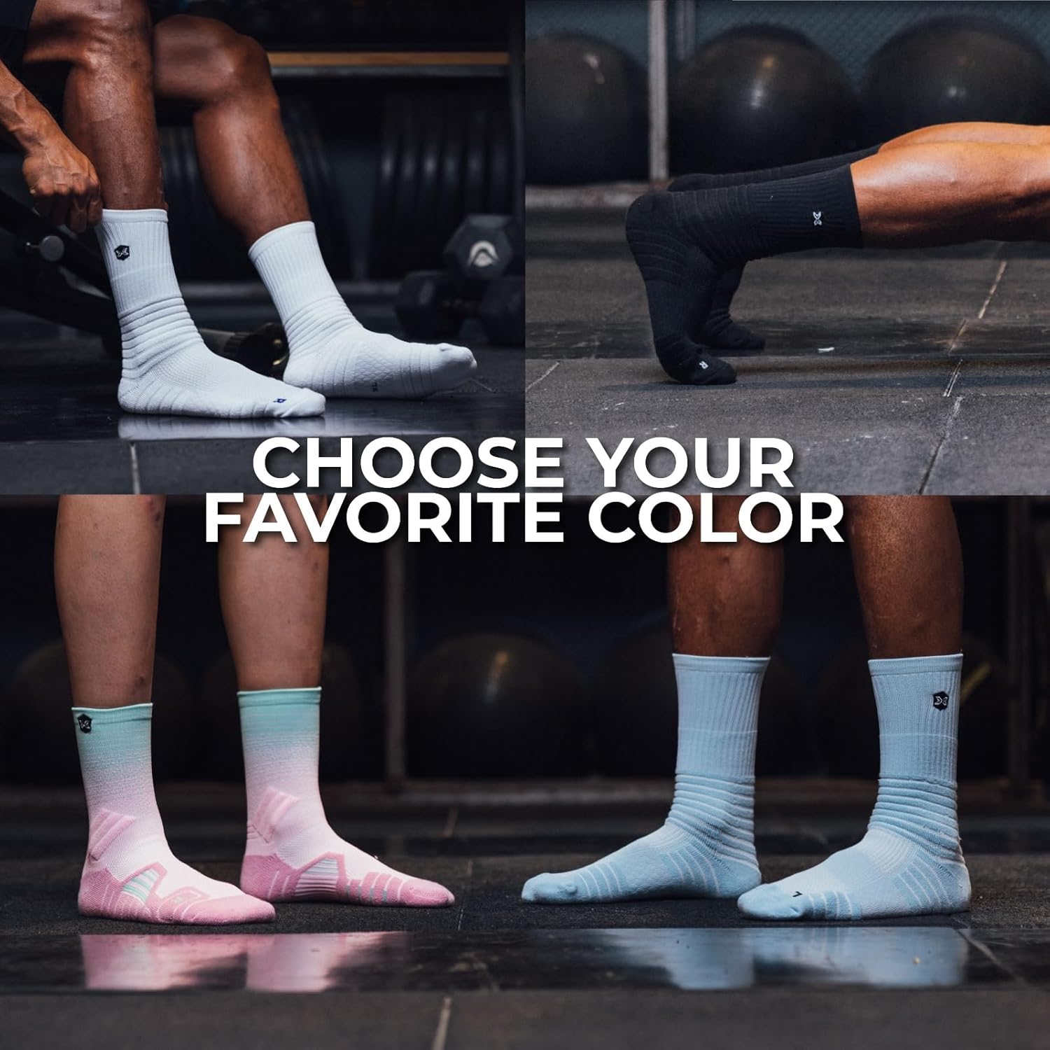 Picsil Sportsocken, ideal für Laufen, Fitnessstudio, Padel, Radfahren, Basketball, Cross -Training, Hochsportsocken für Männer und Frauen – Bild 6