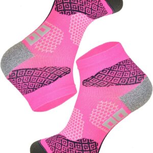 Todo Running Raid Running Socken für Männer und Frauen, Anti-Bubble-Polster, technische, farbenfrohe Laufsocken, lustiges Viertel und Crew, Laufsocken, Marathon, Trail, Joggen, Joggen