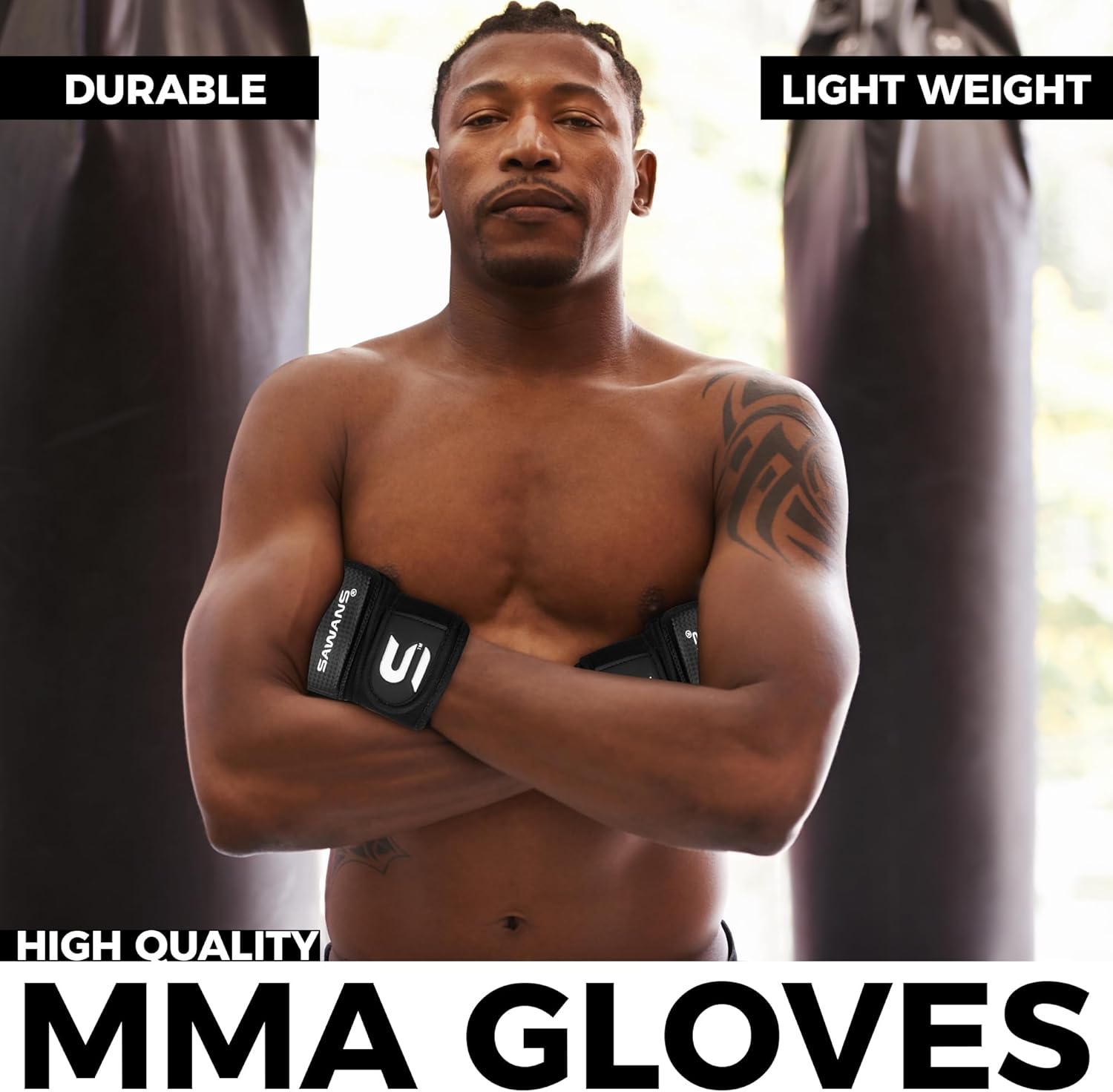 Sawans Boxhandschuhe für Männer Frauen Boxhandhandschuhe Grappling Handschuhe Karate Leichtes Taekwondo Halfinger Kickboxing Sparring Martial Arts Muay Thai – Bild 9