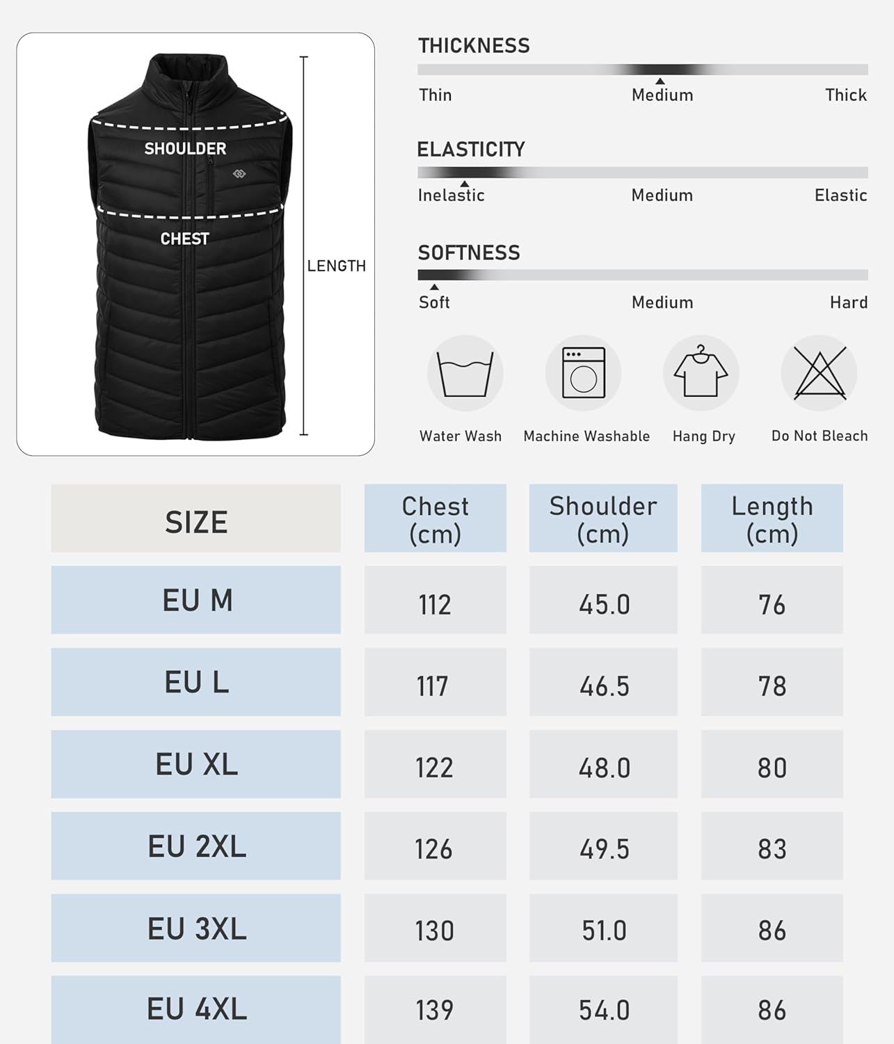 Mofiz Herren-Leichtgewicht gestaßen Weste Stand-up-Halsband warm ausgekleidete Hybridweste Übergang Weste windprofessionelle Outdoor-Westen für Freizeitarbeit Golf Wandern – Bild 7
