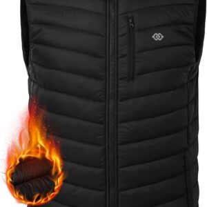 Mofiz Herren-Leichtgewicht gestaßen Weste Stand-up-Halsband warm ausgekleidete Hybridweste Übergang Weste windprofessionelle Outdoor-Westen für Freizeitarbeit Golf Wandern