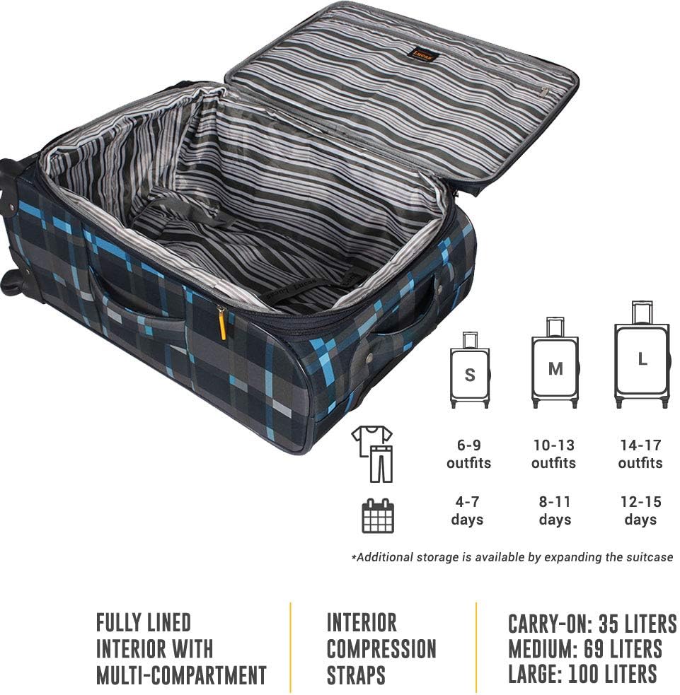 Lucas Designer -Gepäckkollektion - Erweiterbarer 28 -Zoll -Weichbeutel - Hochleistungsgrarer, ultraleichter Koffer mit 8 Rädern Drehrädern – Bild 5