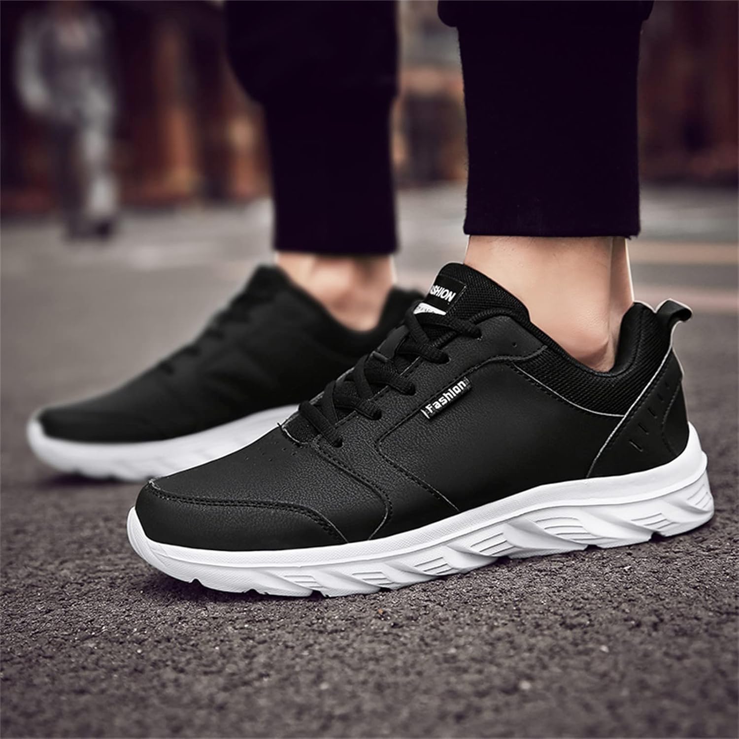 Vejtmcc Herren Jogging-Schuhe, Wanderschuhe, Laufschuhe, Trainer, rutschfeste Gummi-Sohlen, Polsterung, Luftkissen, bequem – Bild 2