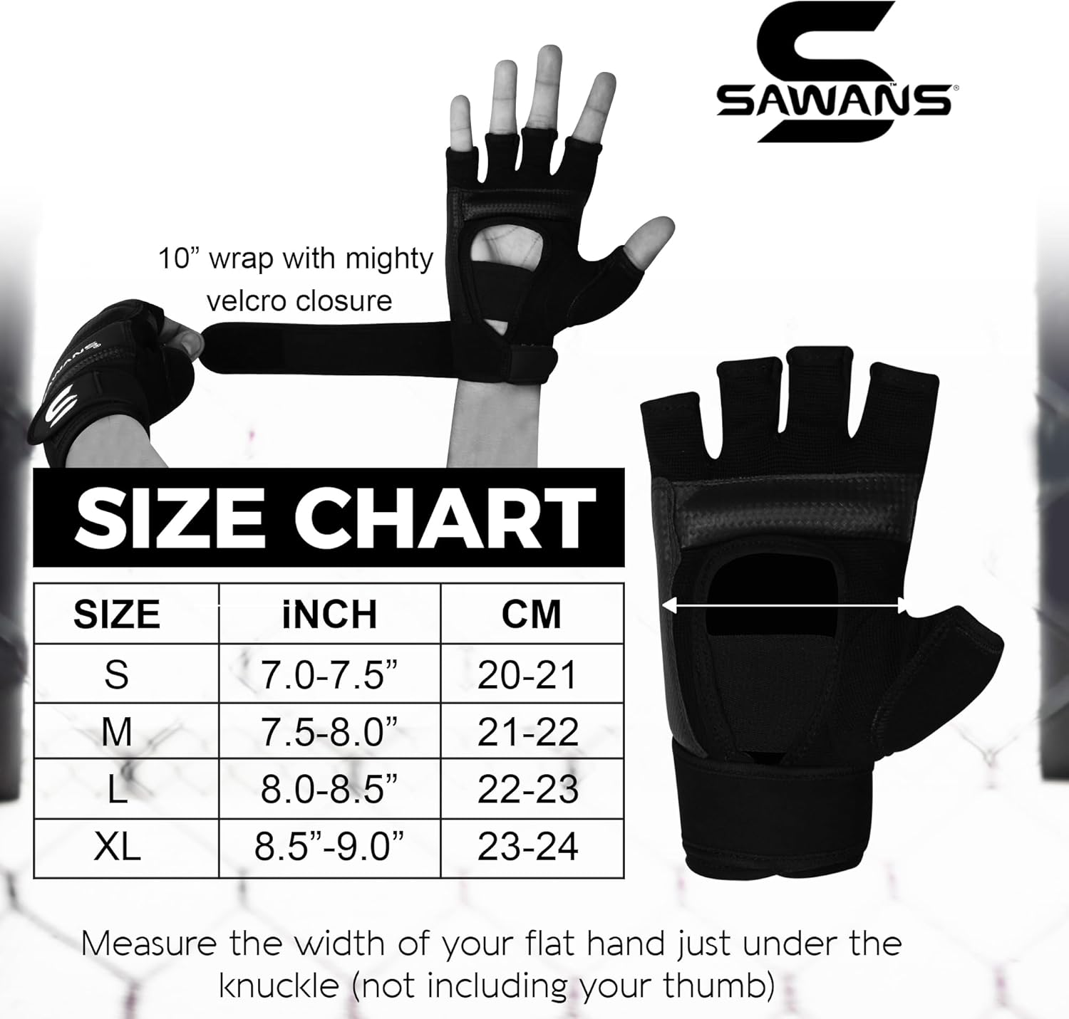 Sawans Boxhandschuhe für Männer Frauen Boxhandhandschuhe Grappling Handschuhe Karate Leichtes Taekwondo Halfinger Kickboxing Sparring Martial Arts Muay Thai – Bild 6