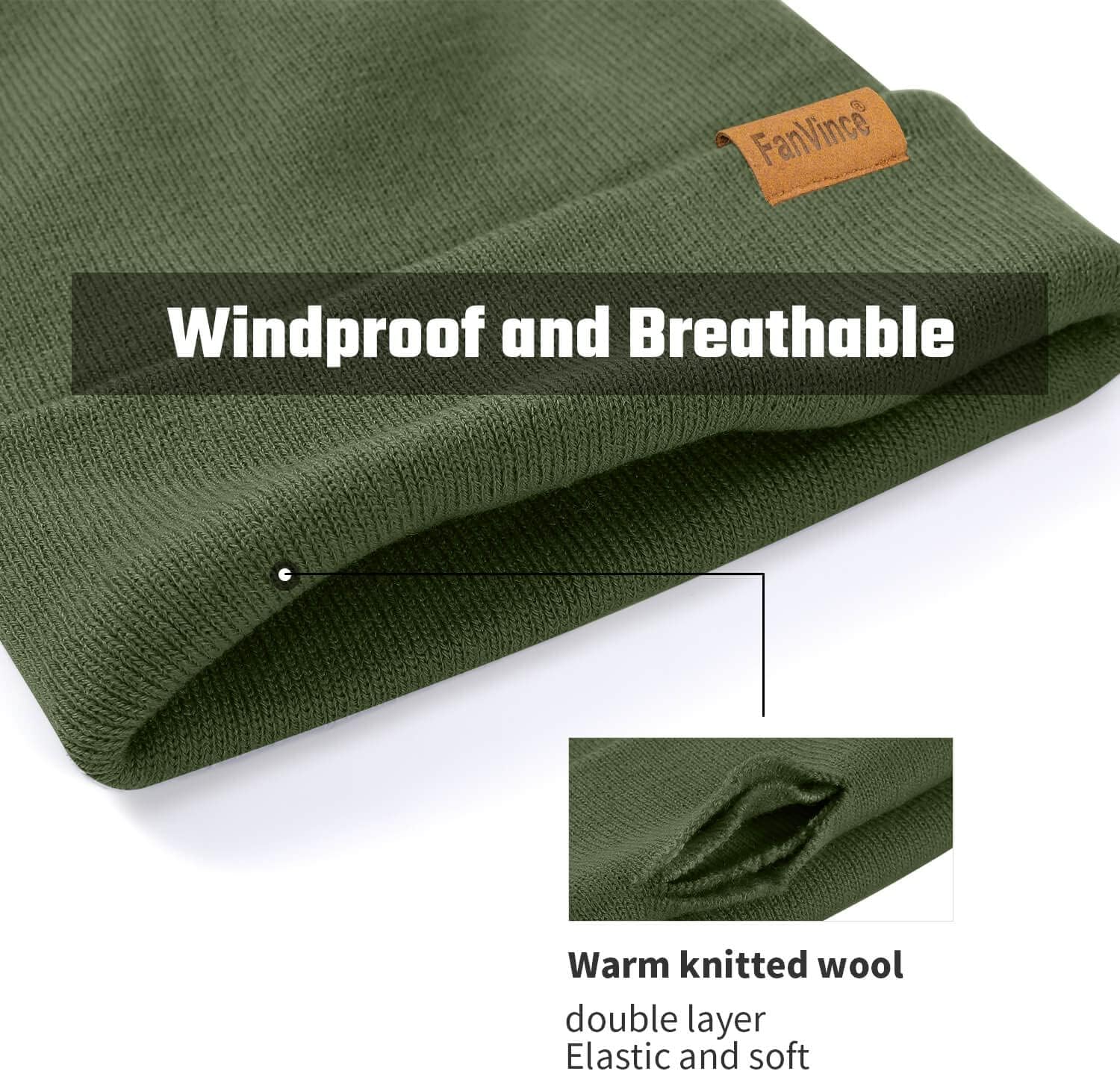 Hut für Männer, Frauen, Winterthermische Hüte, gestrickter Hut mit Manschetten, warmen Frauen, Männergeschenke – Bild 3