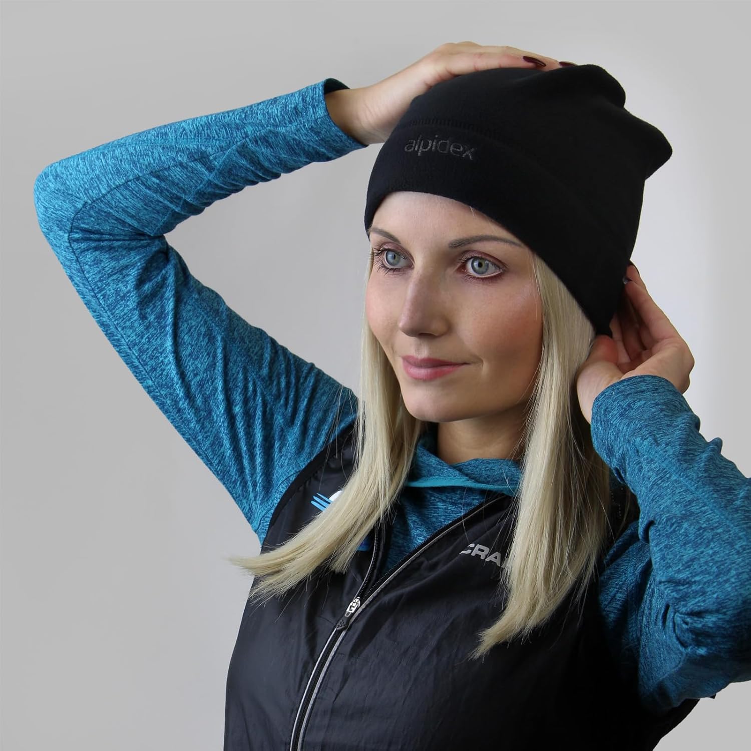 Alpidex Fleece Hut Running Hut Winter Running Fleece Hut funktionelle Hut Wärme Beanie Frauen Männer Radsporthelm Hut Outdoor Sporthut Unisex – Bild 3