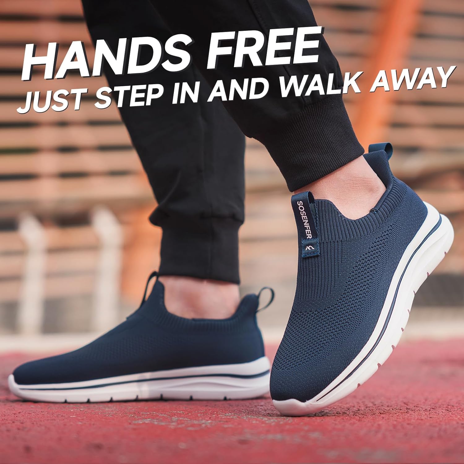 SOSENFERSFRECHSSCHLUSS DER TRAINGERS AMMEICHEN SHOOS VERMANNTRAGEN Ohne Schnürsenkel Trainer bequeme lässige Sportschuhe Leichte Fitnessstudio Wanderschuhe für Männer – Bild 5