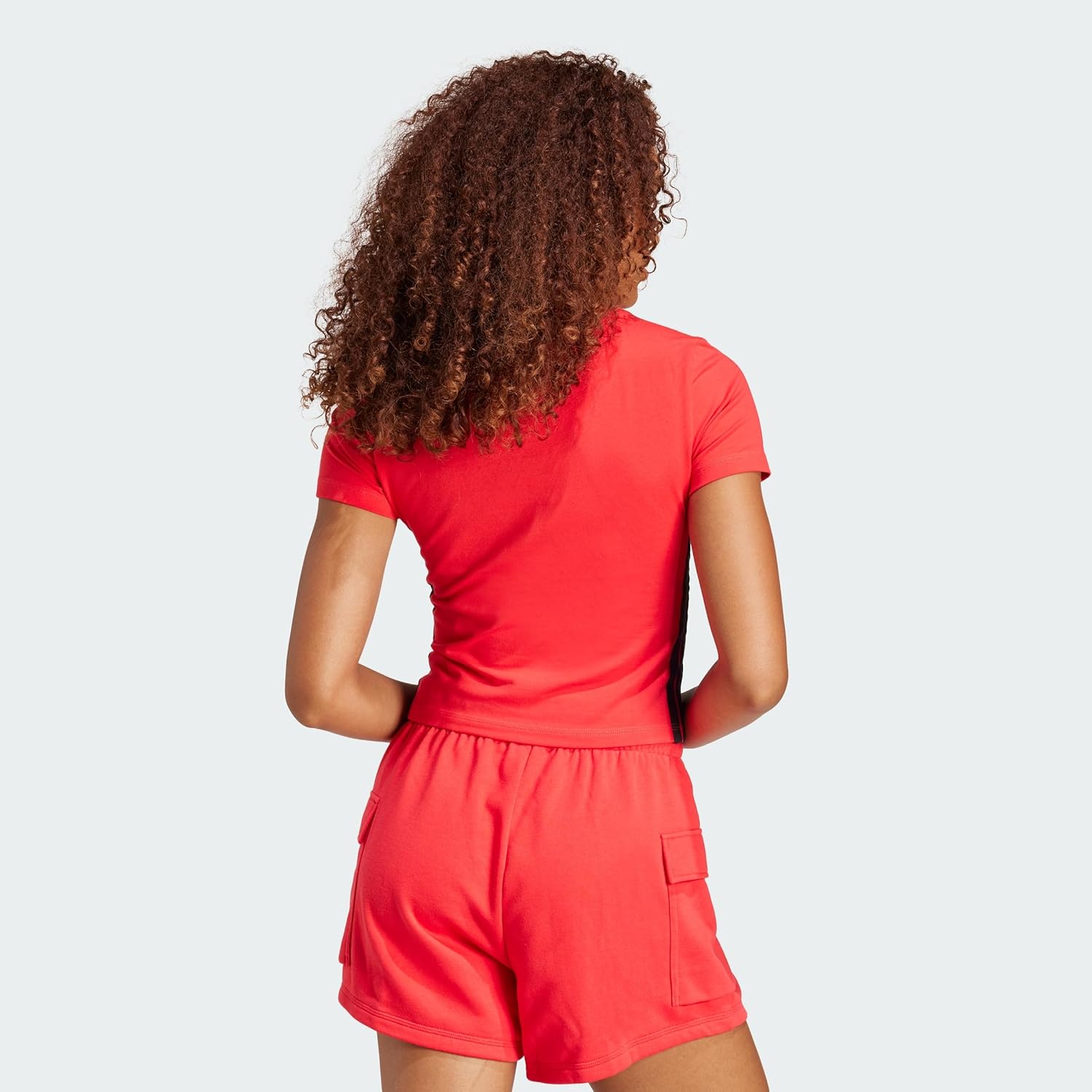 Adidas Damen Essentials 3 Streifen Slim Baby T-Shirt – Bild 4