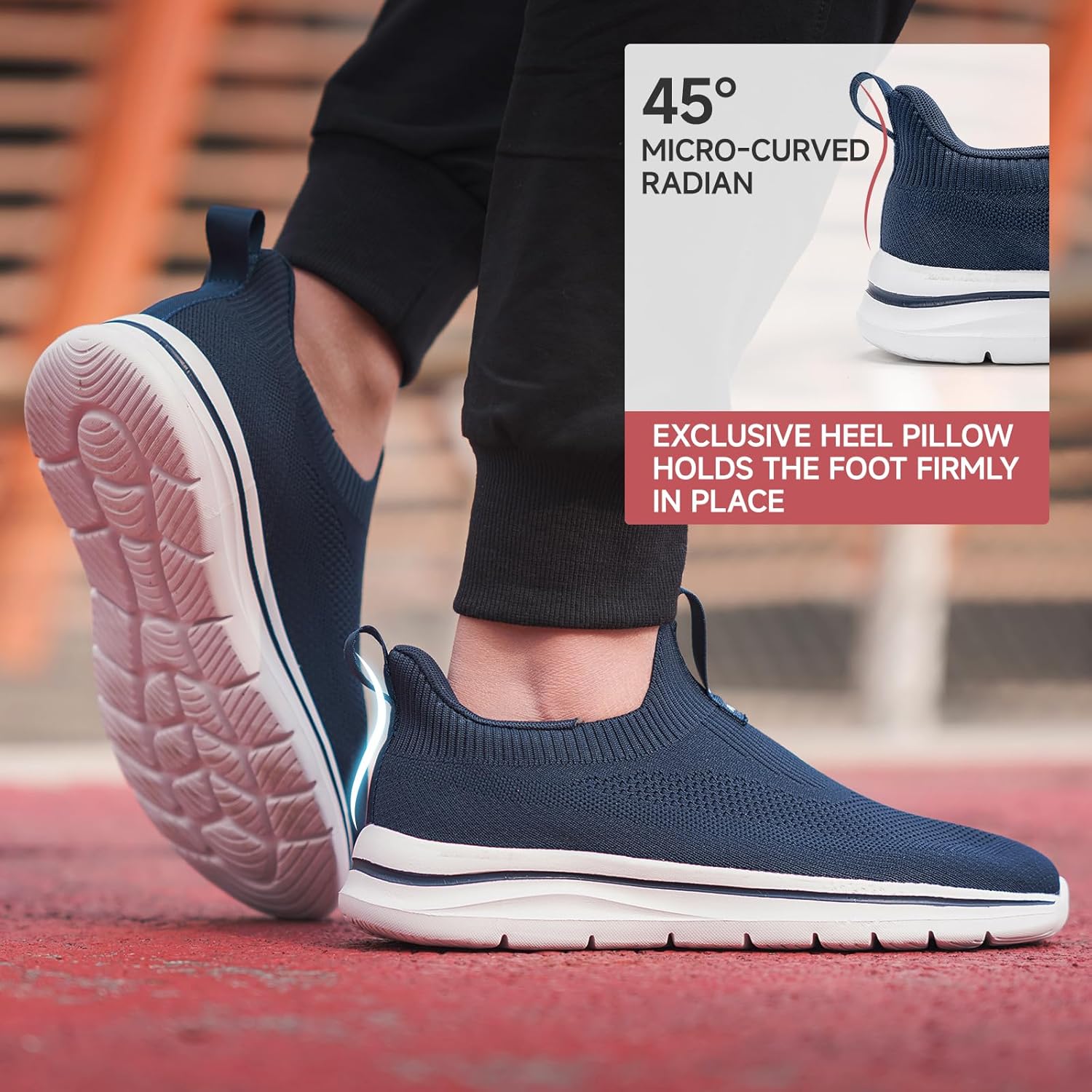 SOSENFERSFRECHSSCHLUSS DER TRAINGERS AMMEICHEN SHOOS VERMANNTRAGEN Ohne Schnürsenkel Trainer bequeme lässige Sportschuhe Leichte Fitnessstudio Wanderschuhe für Männer – Bild 6