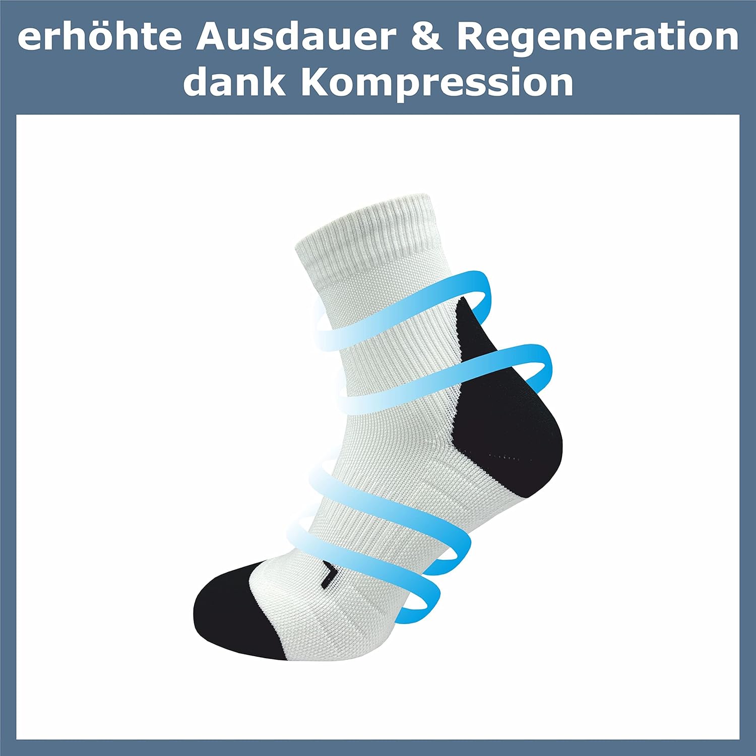 Gawilo 5 Paare von Männern Laufsocken mit Kompressionsportsocken Anti-Blasen-Schutz atmungsaktiv und Feuchtigkeitsregulierung – Bild 3
