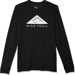 Nike Men’s Running Shirt Training Shirt Trail Shirt LS Farbe: Schwarz, Artikel: -010 Schwarz, Größe: m, -010 schwarz.