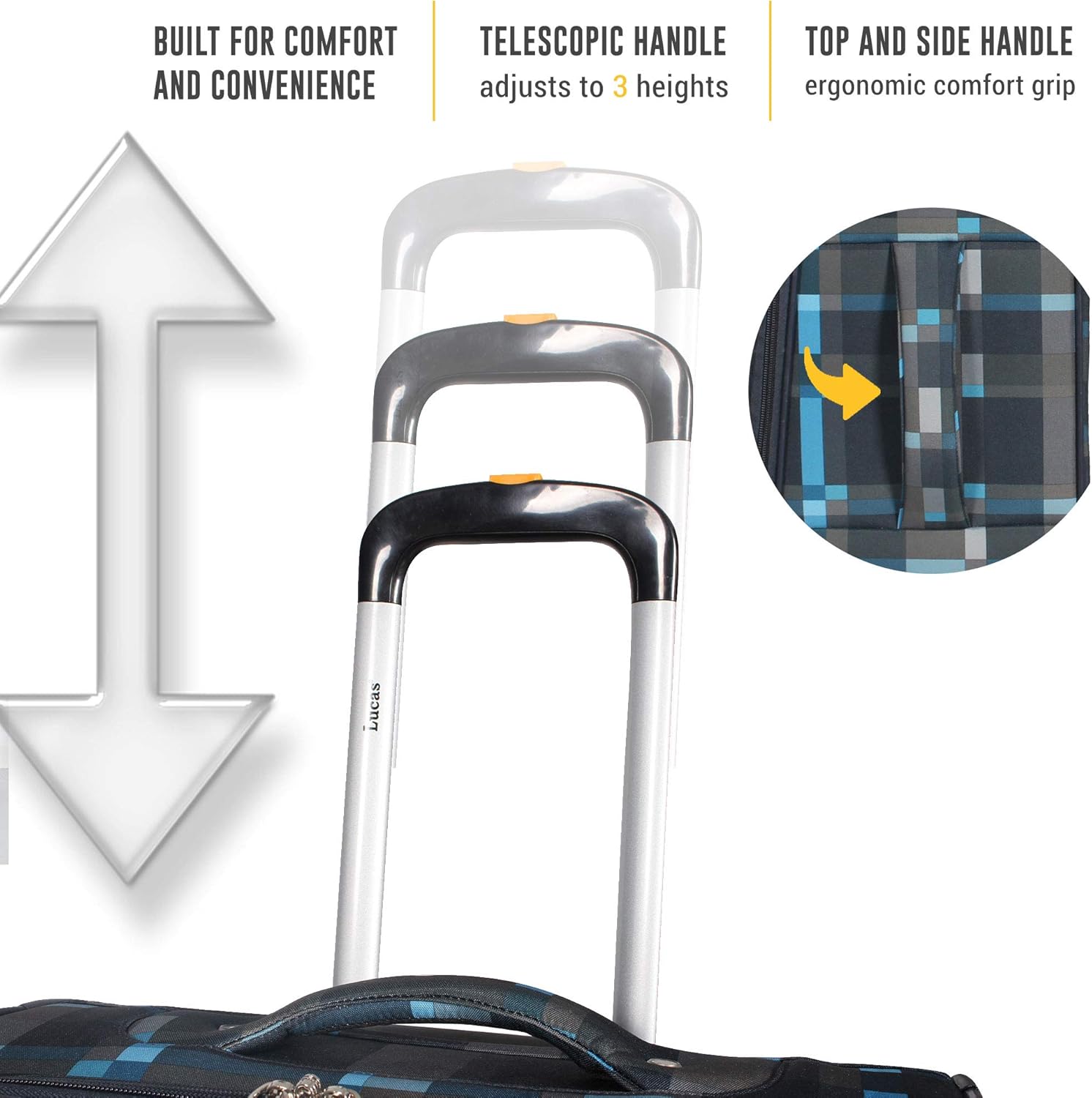 Lucas Designer -Gepäckkollektion - Erweiterbarer 28 -Zoll -Weichbeutel - Hochleistungsgrarer, ultraleichter Koffer mit 8 Rädern Drehrädern – Bild 3