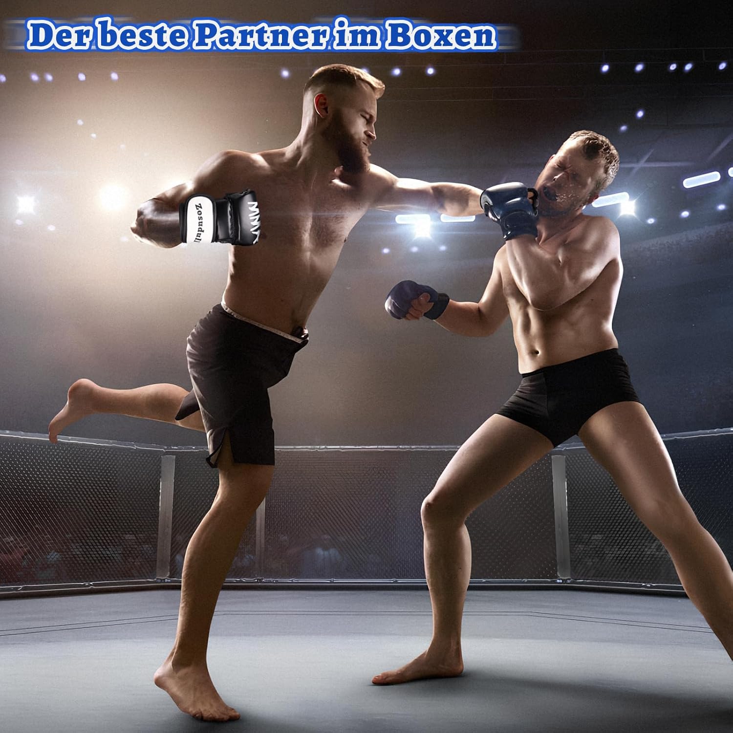 Zosudull -Boxhandschuhe für Männer und Frauen, Boxtrainingshandschuhe, ideal zum Boxen, Kickboxen, gemischte Kampfkünste, Thai, MMA, Kriegstraining usw. m – Bild 7