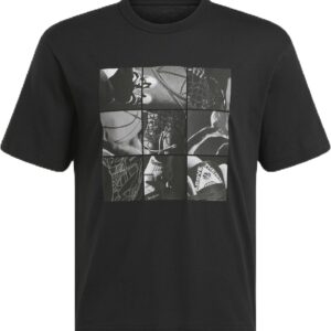 Reebok Herren-Basketball-T-Shirt, schwarz, schwarz