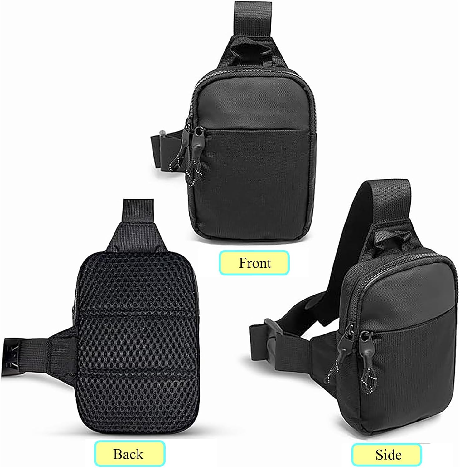 Brustbeutel Männer Frauen Schlinge Brust Crossbody Bag Umhängetasche Verstellbare Schulter-Diebstahl-Diebstahl-Wasserdiebstahls-Umhängetasche für Männer Outdoor Sport Wanderradfahren – Bild 8