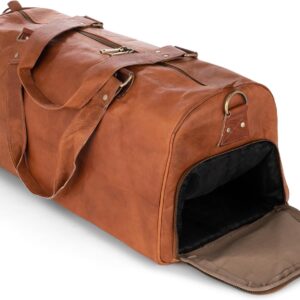 Berliner Bags Weekender Oslo Leder Reisetasche Frauen Männer braun groß 45L