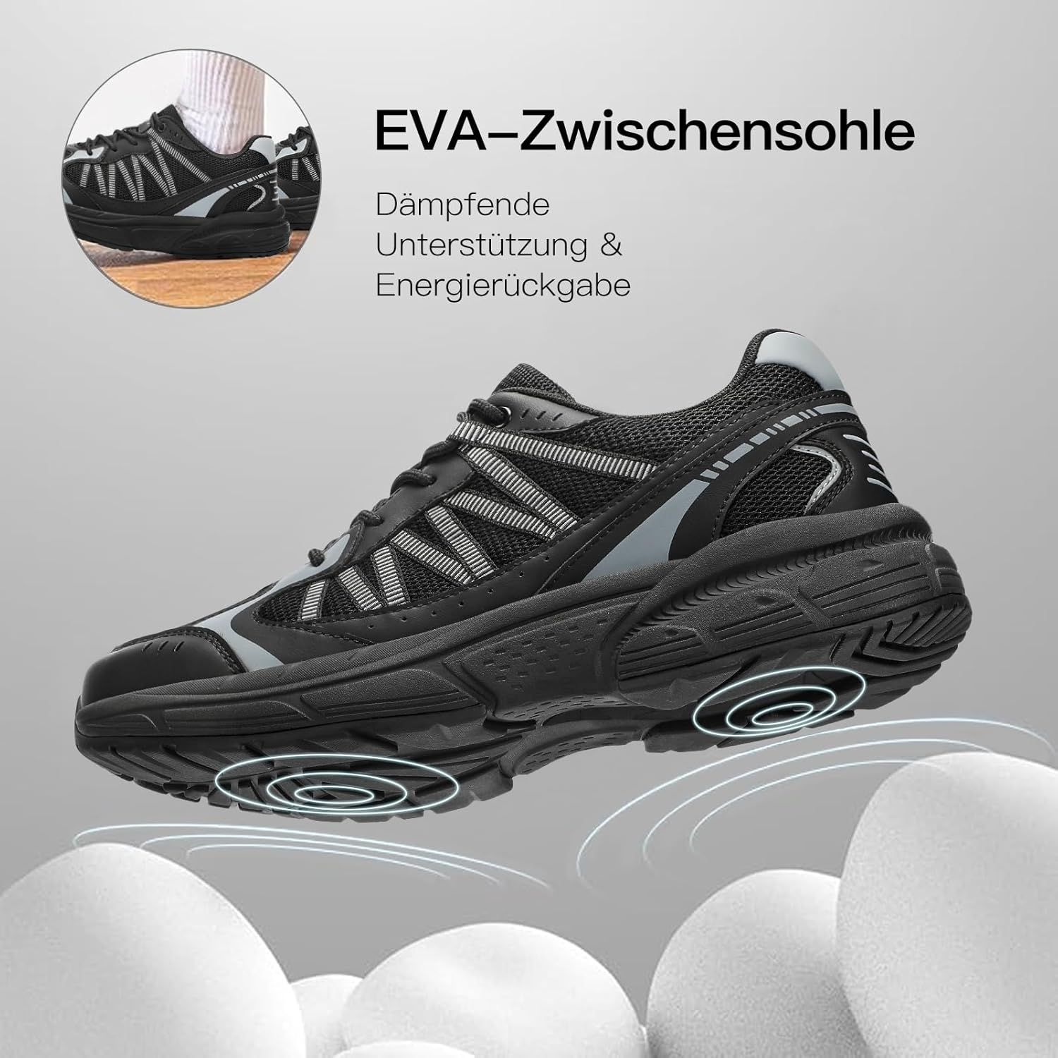 Kricely Trainer Herrenschuhe Trail Laufschuhe Wanderschuhe Sportschuhe Trainer Tennis Fitness Jogging Wanderschuhe Leichte atmungsaktive Straßenlaufschuhe – Bild 5