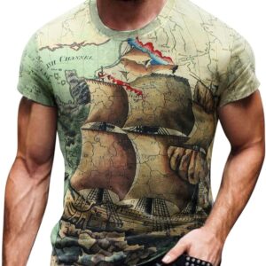 Herren 3D-Print-T-Shirt Bunte Vintage Herren Tee Tops Mode Krawatte Dye Top Streetwear Hemd Kurzarm Bluse Herren T-Shirts Crew Neck Kurzarm Top Sommer Modestyle Street Style Kurzärmele