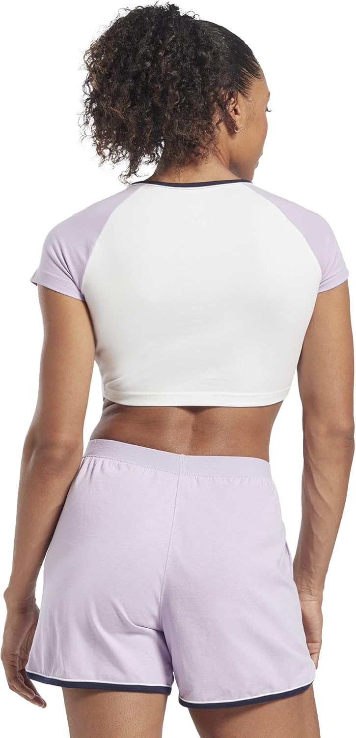 Reebok Damen Identity Crop T-Shirt, Weiß, XL, Weiß, groß – Bild 3