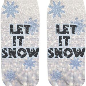 Qiaoxihe Casual Work Socken 3d Weihnachtsfest Santa Elch Druckmittel Medium Sports Socken Damen Mädchen Cartoon Socken Soft Sports Socken Strümpfe farbenfrohes Design