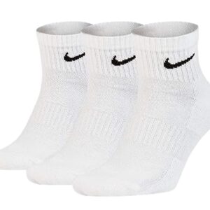 Nike Socken Männer Frauen weiß schwarzer kurz 8 Paare Knöchel High Pack von 8 Economy Set Sports Socken EU Größen 34-38 38-42 42-46 46-50