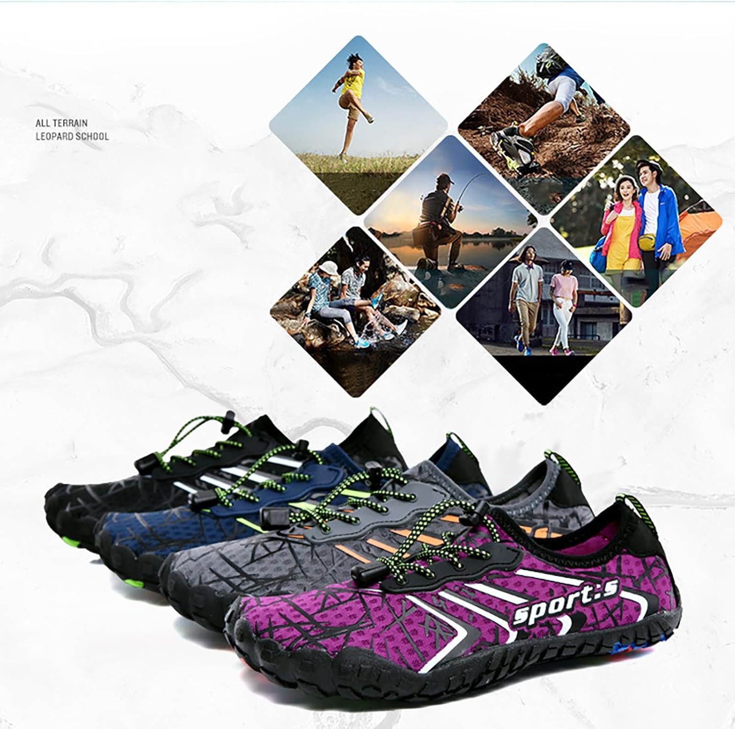 Wating Schuhe Männer barfuß Haut schnell trocken atmungsable schwimmschuhe leichte Wassersportsportschuhe bequeme rutschfeste Wasserschuhe zum Schwimmen Strand Schnorcheln Schwimmen – Bild 3