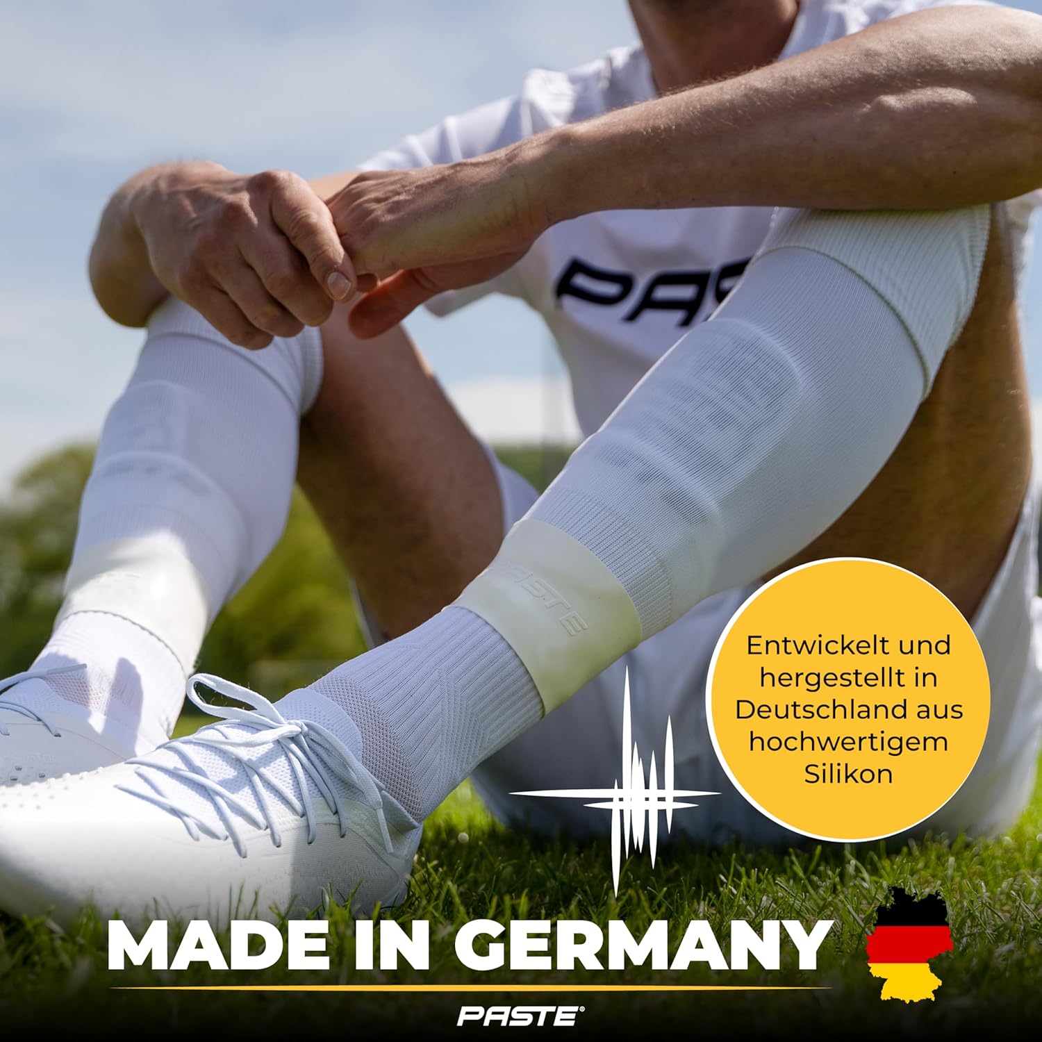 Paste ® Silicon Football Shin Pad Halter für Männer, Frauen und Kinder – Bild 6