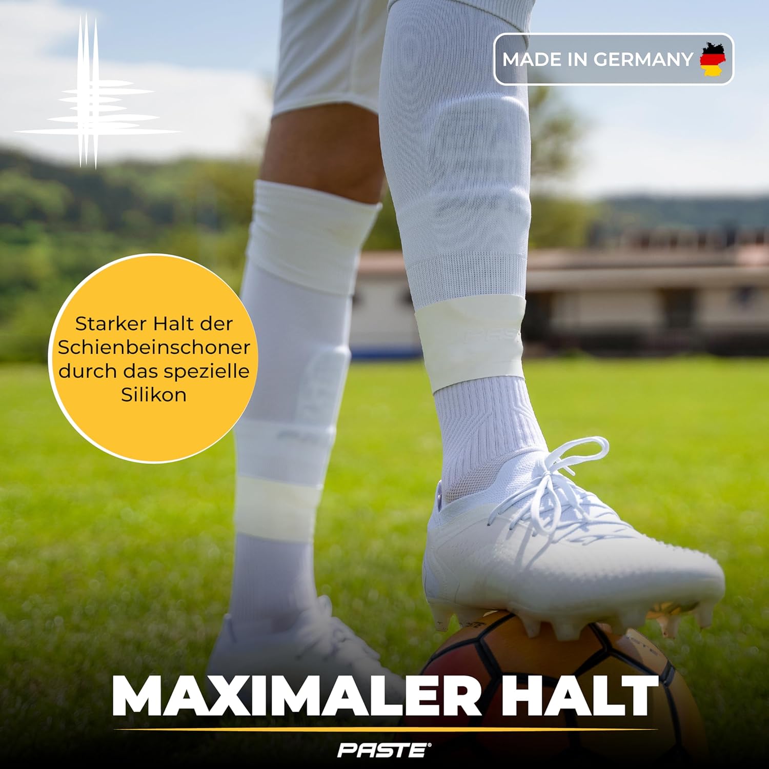 Paste ® Silicon Football Shin Pad Halter für Männer, Frauen und Kinder – Bild 5