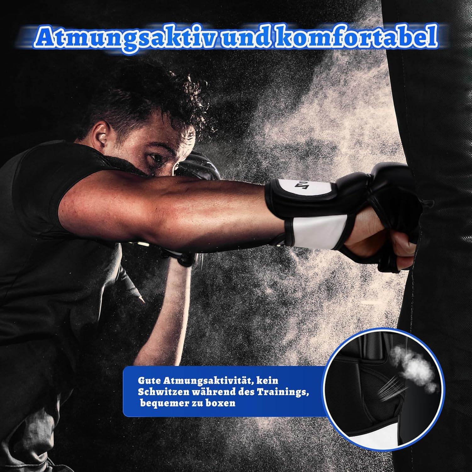 Zosudull -Boxhandschuhe für Männer und Frauen, Boxtrainingshandschuhe, ideal zum Boxen, Kickboxen, gemischte Kampfkünste, Thai, MMA, Kriegstraining usw. m – Bild 6