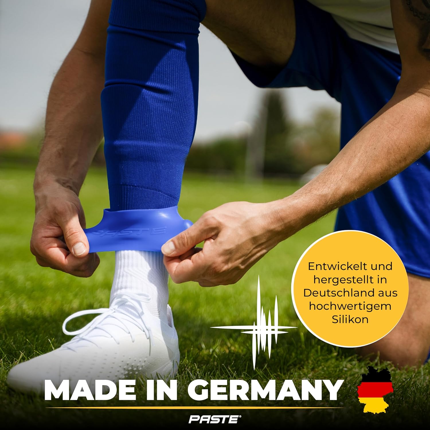 Paste ® Silicon Football Shin Pad Halter für Männer, Frauen und Kinder – Bild 6