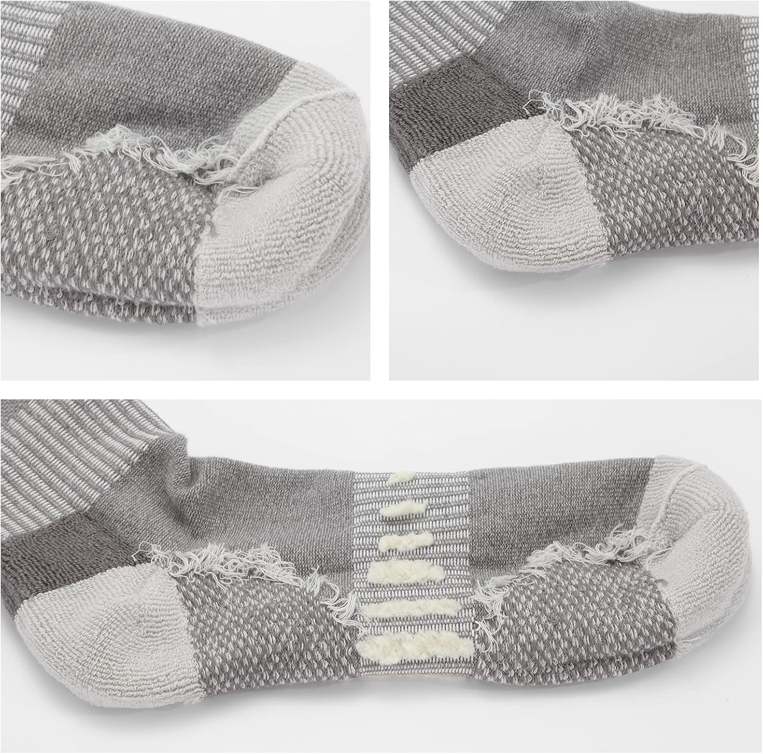 Bocmmy Herrensocken 43-46 39-42 Wandersocken Crew Sports Socken gepolsterte Trekking-Socken Baumwoll atmungsaktive Laufsocken Arbeiten Socken – Bild 4