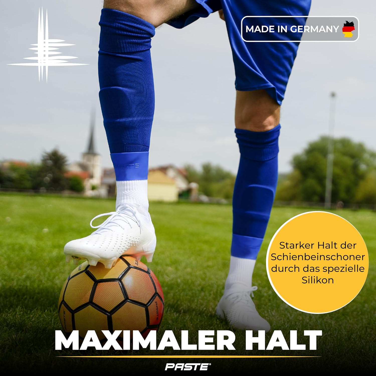 Paste ® Silicon Football Shin Pad Halter für Männer, Frauen und Kinder – Bild 5