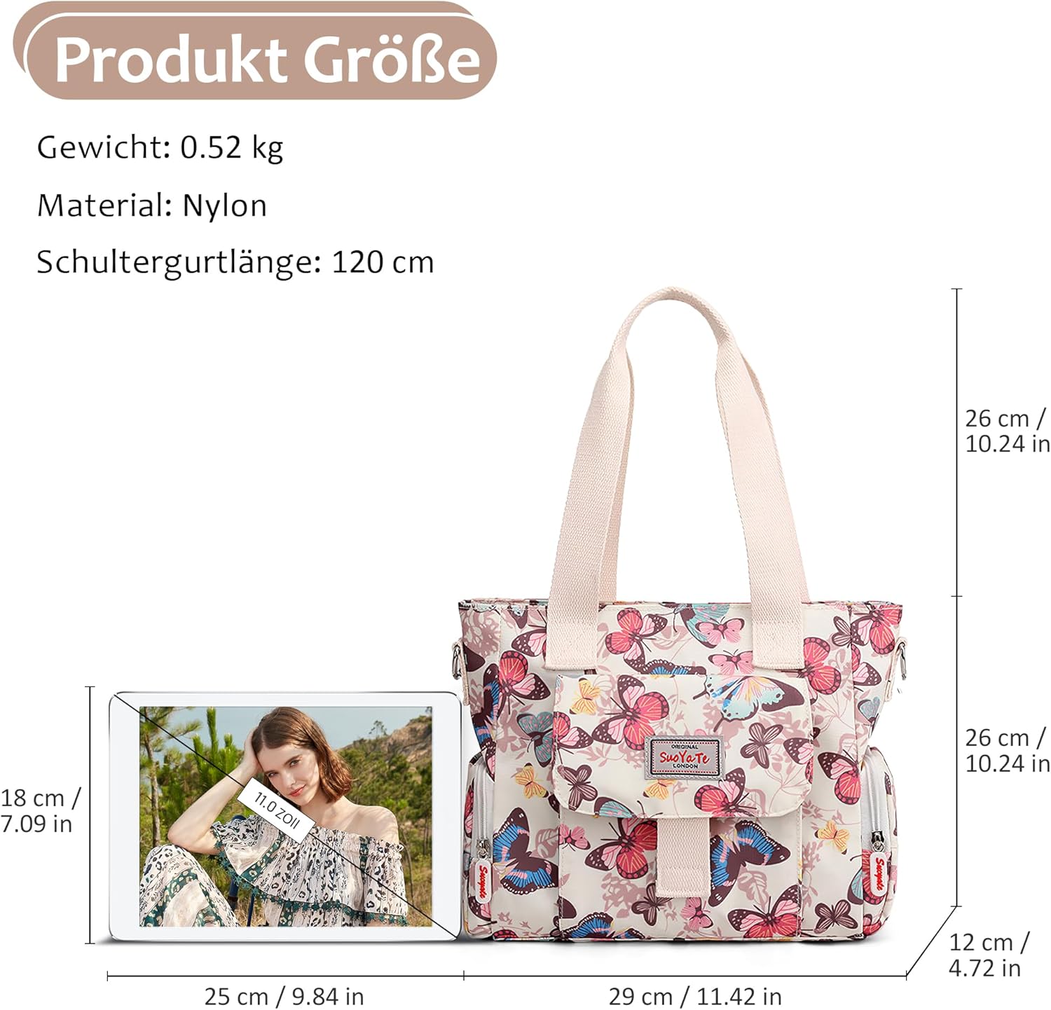 Handtaschen, Damen -Käufer -Umhängetasche, Modemuster, große Umhängetasche, Frauen wasserdichte Handtaschen mit mehreren Taschen – Bild 5