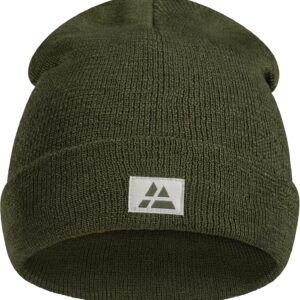 Dänischer Ausdauerklassiker Beanie aus recyceltem Polyester für Männer und Frauen, klassischer Unisex -Hut, weich, dehnbar, nachhaltig.